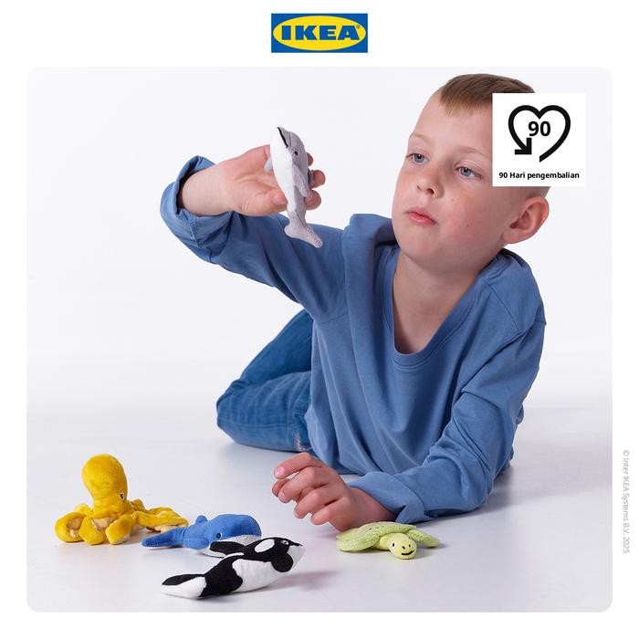 NEW IKEA BLVINGAD Boneka Mini Hewan Laut Set Isi 5pcs