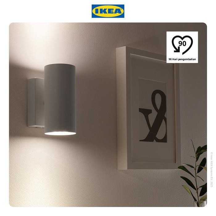 NEW IKEA NYMNE Lampu Sorot Dinding Putih Minimalis