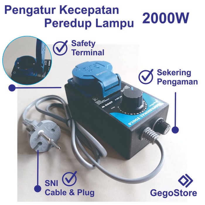 NEW Pengatur Peredup kecepatan gerinda bor dimmer dinamo listrik lampu
