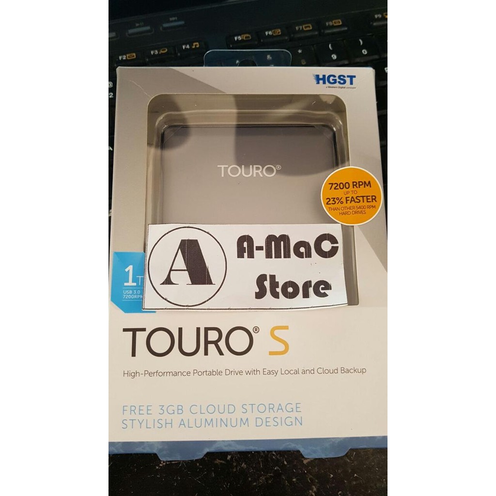 NEW Hitachi / HGST Touro S 1TB 7200RPM Grey Hardisk Eksternal