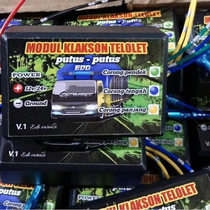 Modul Relay Klakson Telolet Putus-Putus 3 Corong 12V/24V Universal Ala Marco Italy - Kendaraan, Car