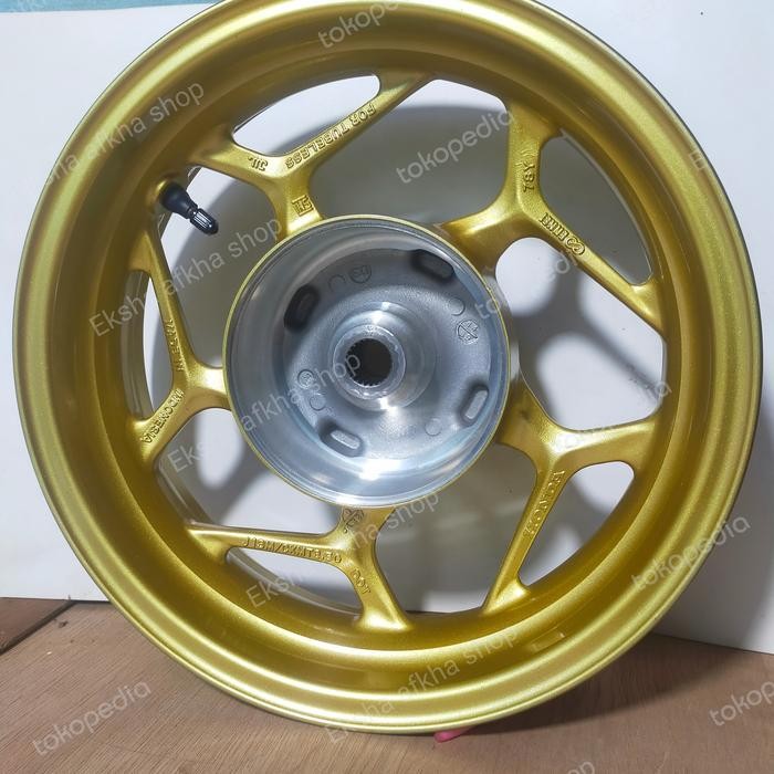VELG BELAKANG PCX 160 ABS ORIGINAL MOTIF CAT WARNA GOLD