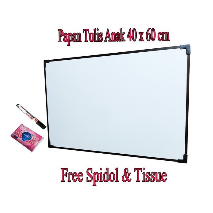 

(Imk) - Papan Tulis Whiteboard 40X60 Cm Gratis Spidol Dan Tissu