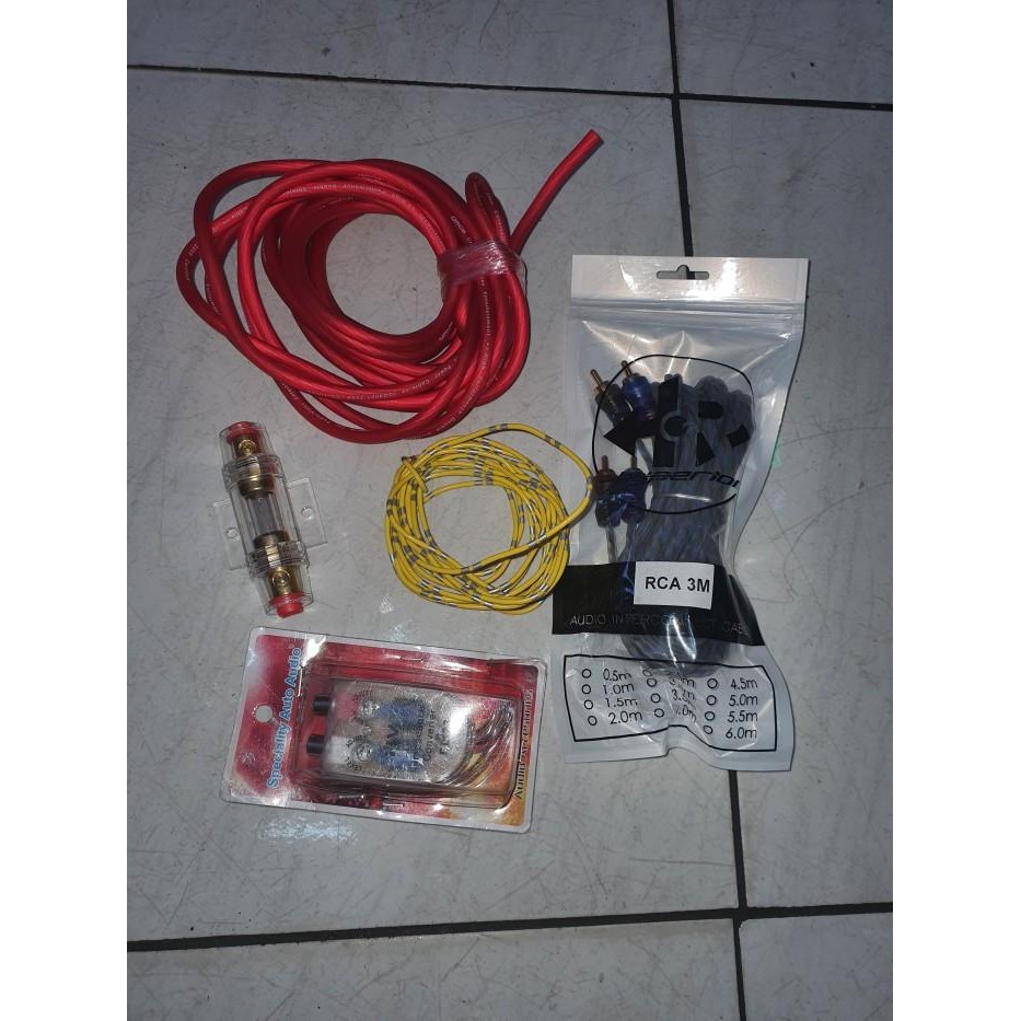 Kabel Set Audio Mobil Untuk Subwoofer Aktif Slim
