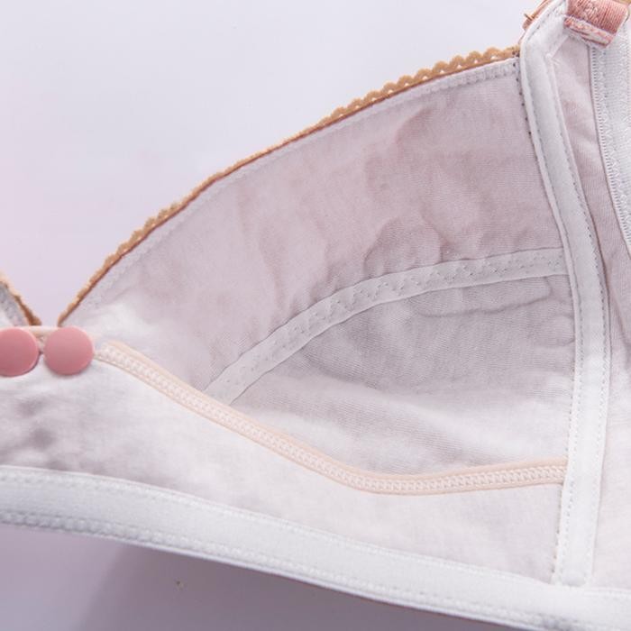 Set Bra Menyusui Celana Dalam Wanita Hamil Kancing Depan Katun Nyaman Ukuran Besar Pakaian Dalam