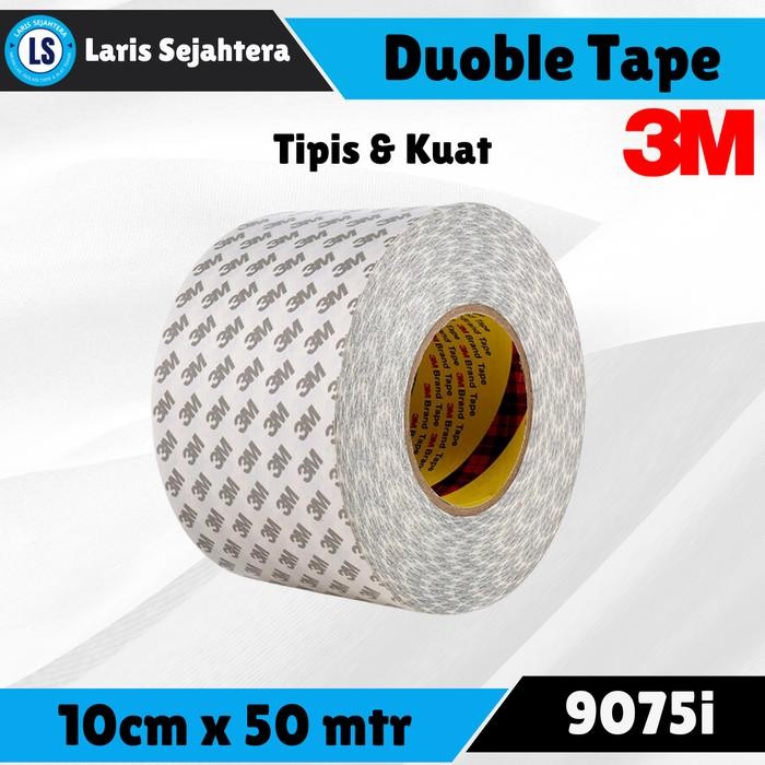 Double Tape 3M tipis Kuat 9075i 3M Ukuran 10 cm x 50 m
