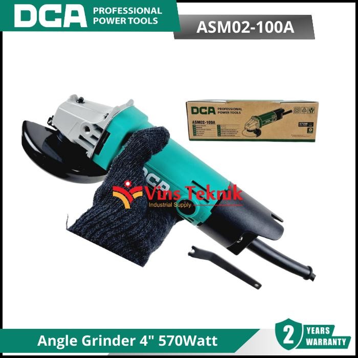 DCA ASM02-100A Mesin Gerinda Listrik Angle Grinder 4" 100MM ASM02-100
