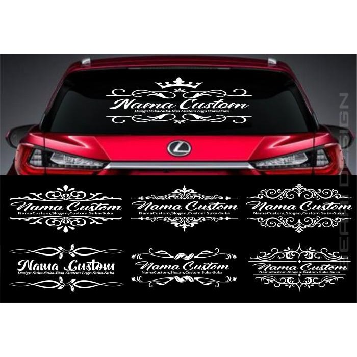 (Allthebest) Stiker Cutting Kaca Mobil, Stiker Custom, kaca belakang