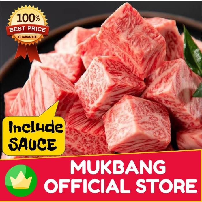 

(Allthebest) PROMO 500gr+Saos AUS WAGYU CUBE,bkn KWlokal,PREMIUM GRADE SAIKORO BEEF