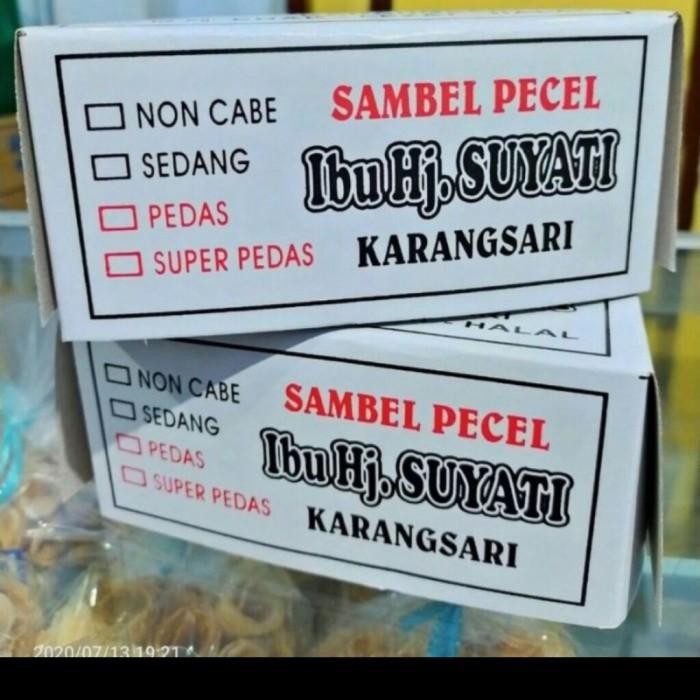 

(Allthebest) SAMBEL PECEL HJ SUYATI KARANGSARI BLITAR 1kg