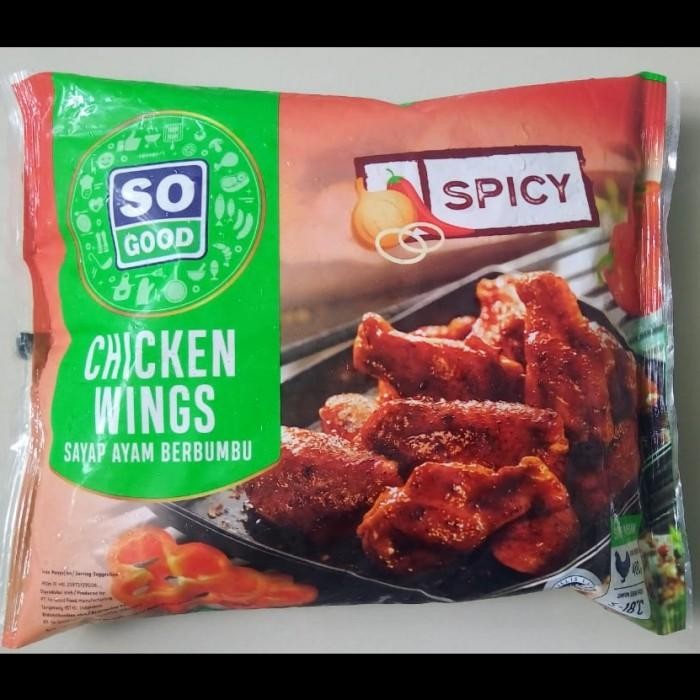 

(Allthebest) Spicy Chicken Wings Merk So Good Berat 400 Gram