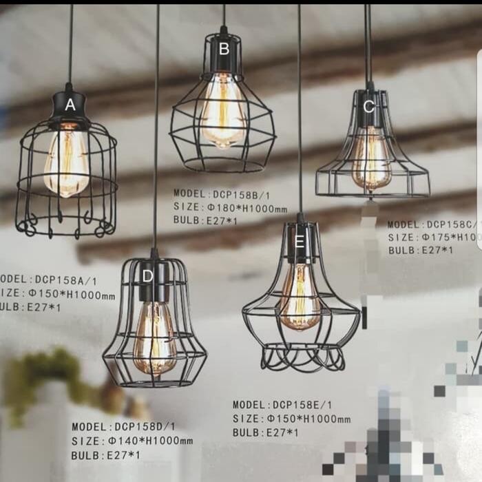 Lampu Gantung Hias Cafe Industrial Minimalis Vintage Retro