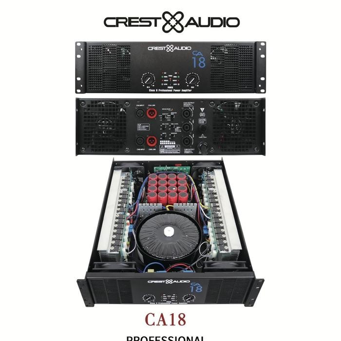 POWER AMPLIFIER CREST AUDIO CA18/CA 18 body panjang