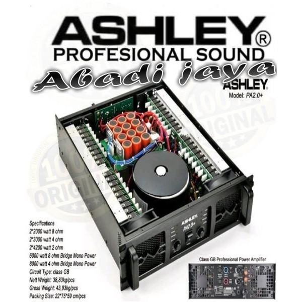 Power Ashley PA2.0 Plus Amplifier Class GB ashley pa 2.0 ORYGINAL