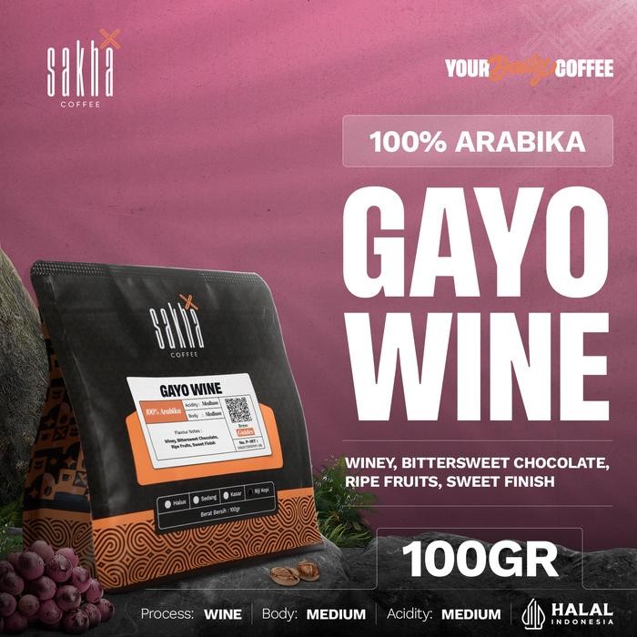

Semekar Roastery - Kopi Arabika Gayo Wine Arabica Specialty Coffee Roast Beans 100 Gram