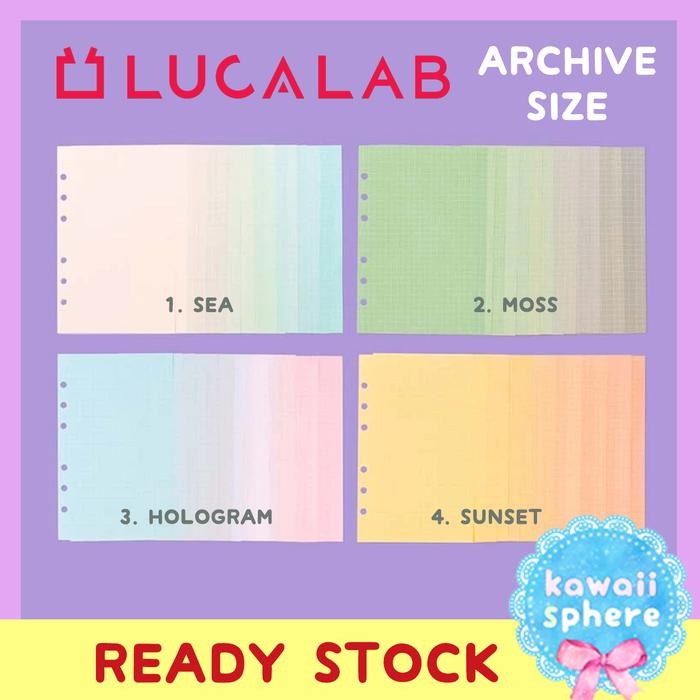 

LUCALAB RING BINDER 6-HOLES ARCHIVE SIZE REFILL COLOR GRID NOTE VOL.2 KODE 81