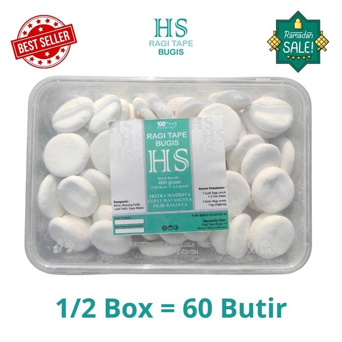 

Ragi Tape Bugis HS Premium Ketan Singkong 60 Butir