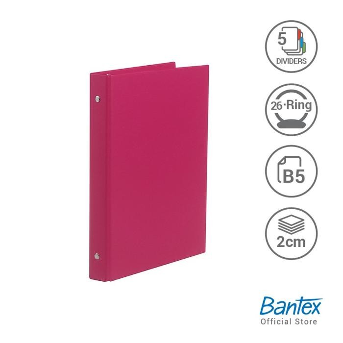 

BUKU BINDER NOTE B5 BANTEX 1326 WARNA PINK KODE 439