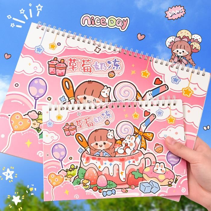 

FREE 2 LEMBAR STICKER WASHI UKURAN A5 BUKU STICKER BINDER RING 2 SISI KODE 991