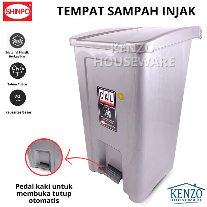 Tempat Sampah Injak 70 Liter SHINPO Tong Sampah Besar 70L SIP 790