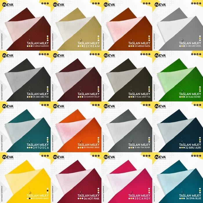 

KAIN TASLAN MILKY MERAH NO 15 WEVA TEXTILE KODE 286