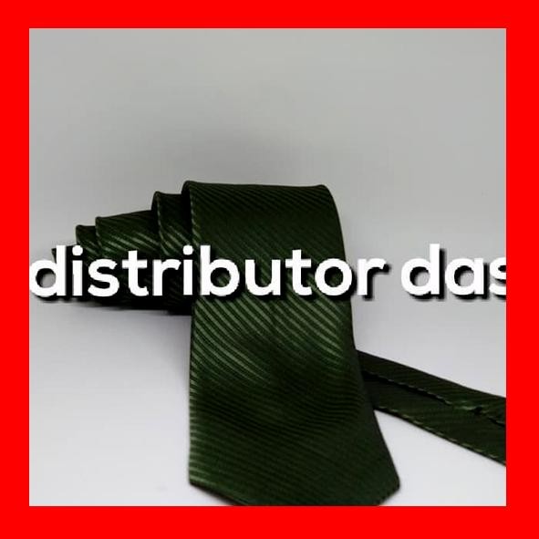 dasi pria import hijau lumut motif salur 3 inch /8 cm distributor dasi - blm disimpul