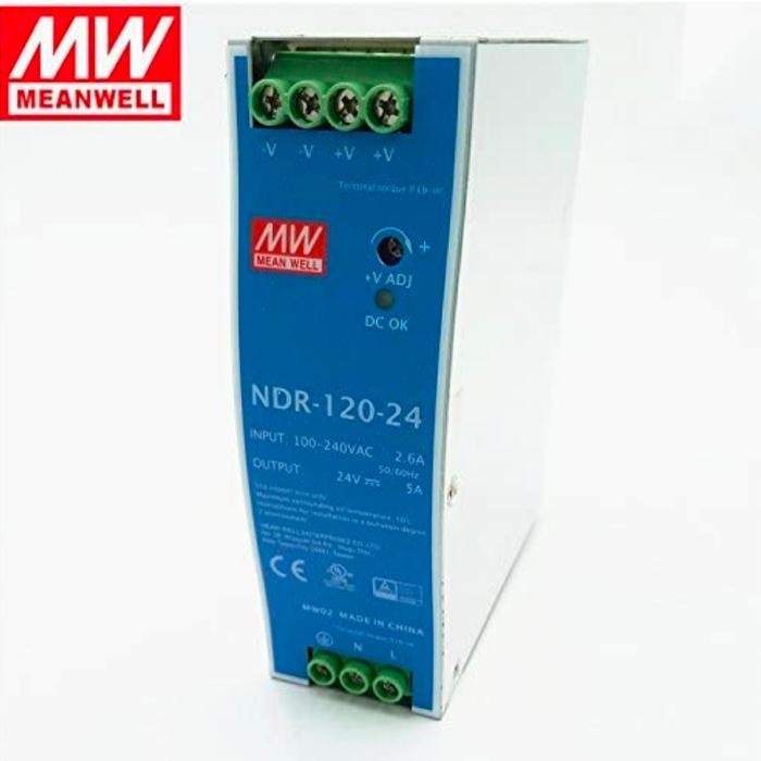 Dinrail Power Supply Mean Well Ndr-120-24 / Mean Well Psu 24Volt