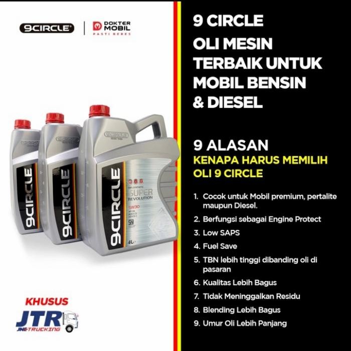 Oli Mobil Terbaik 9 Circle - 10W 40 Synthetic Engine Oil Wert Plus