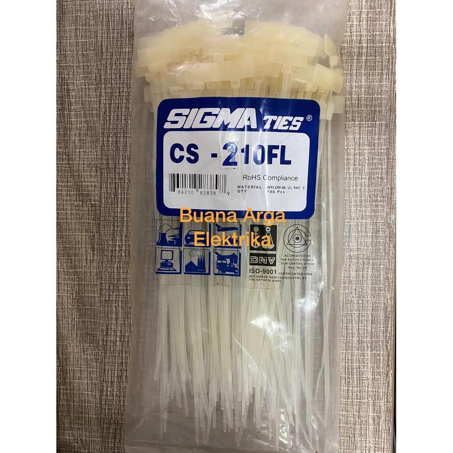

ASLI Kabel / Cable Ties Sigma CS-210FL Bendera READY STOCK