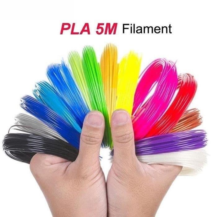 

Refill filament 3D Pen 5m PLA tiga dimensi filamen Printing