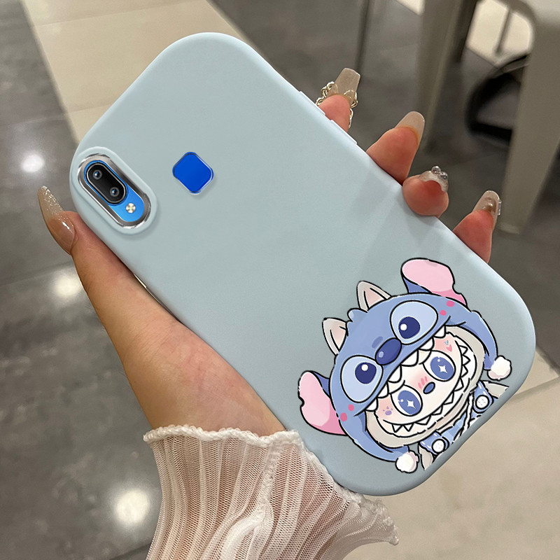 Casing Hp Untuk VIVO Y91 Y91i Y93 Y95 Case Casing Headset Elf biru Cesing pelindung Silikon HP Kesin