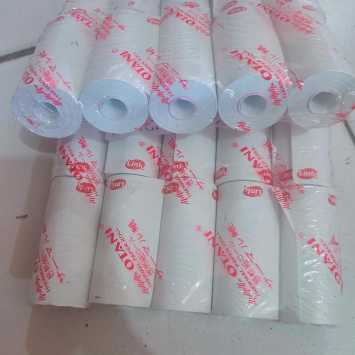 

kertas thermal struk edc link 57x30 hasil print hitam