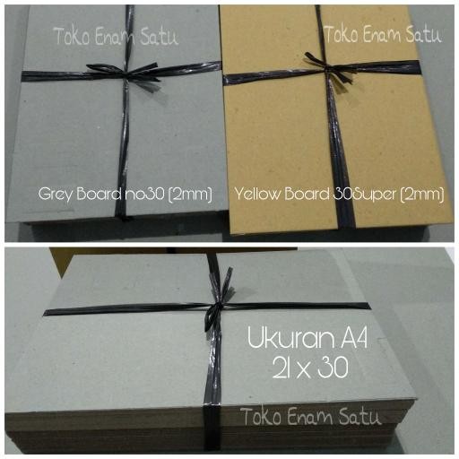 

Karton kuning, Yellow Board 30 Super ukuran A4 21x30cm
