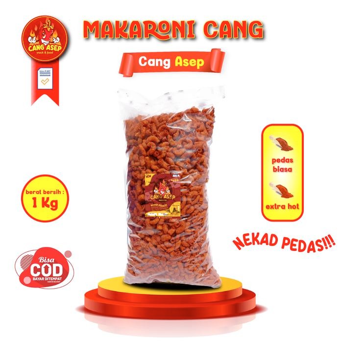 

MAKARONI SEPAT PEDAS 1KG-Asep Food Makanan Snack Kripik cemilan pedas