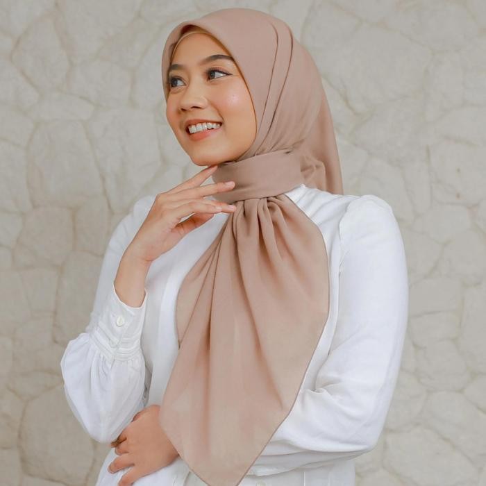 (Allthebest) ZOYA Kamaniya Plain Scarf Kerudung Hijab Jilbab Segi Empat Polos
