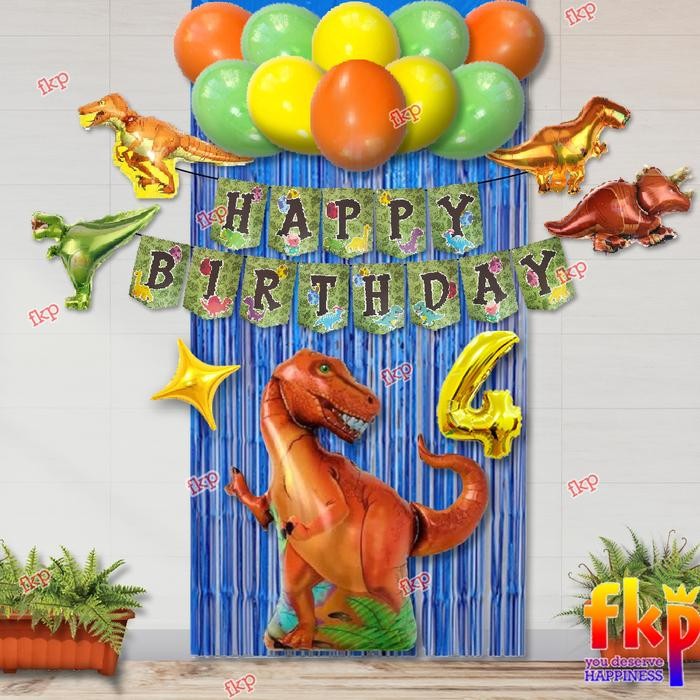 

Terlaris Fun Kids Party Set Simple dekorasi balon tema Dinosaurus / T-rex / Dino Lucu / Jurassic