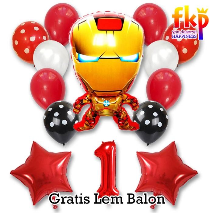

Terlaris Paket Balon Foil Birthday Ironman / Balon Ulang Tahun Tema Iron Man SALE
