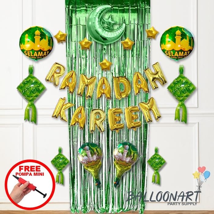 

Terlaris RAMADHAN KAREEM BULAN HIJAU DEKORASI SET/BALON FOIL LEBARAN/IDUL FITRI/RAMADAN SALE