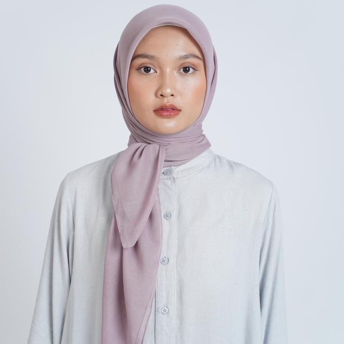 [DAUKY] New Arrival Hijab Segiempat Square Voal Polos SIGNATURED PLAIN SCARF
