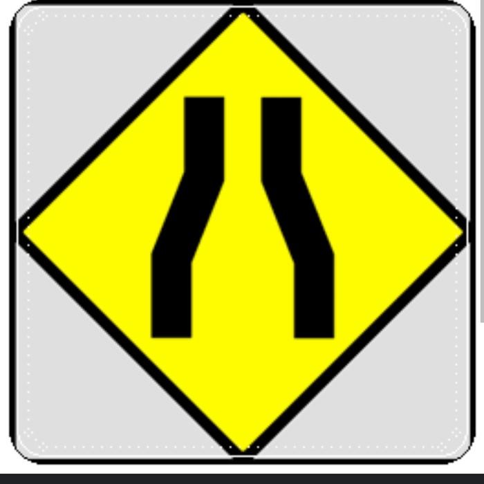 

Rambu Penyempitan Jalan Kanan Kiri