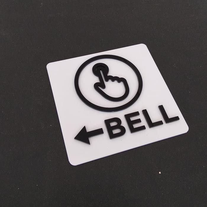 

Bell Papan Sign Board Akrilik Timbul 15 X 20