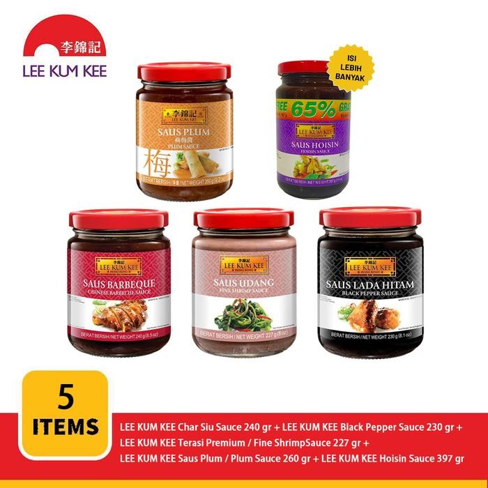 

LEE KUM KEE Char Siu Sauce 240 gr+LEE KUM KEE Black Pepper Sauce 230 gr+LEE KUM KEE Terasi Premium /