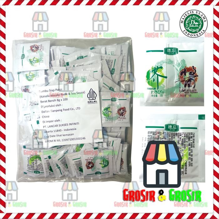 

IMPORT Wasabi Paste Sachet Hot Dengan Soy Sauce 100 pcs