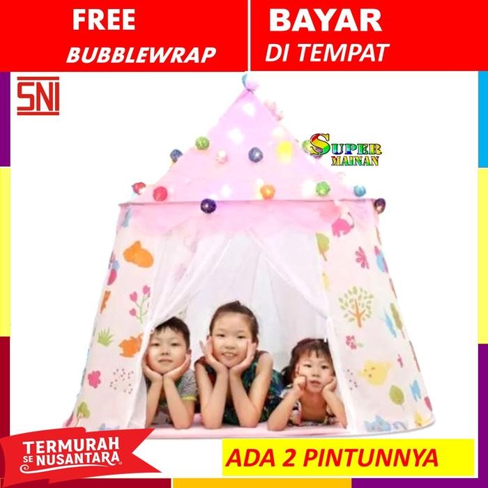 Rrady  Kado Ulang Tahun Anak Perempuan Laki Laki Tenda Anak Set Besar Jumbo - Princess PINK