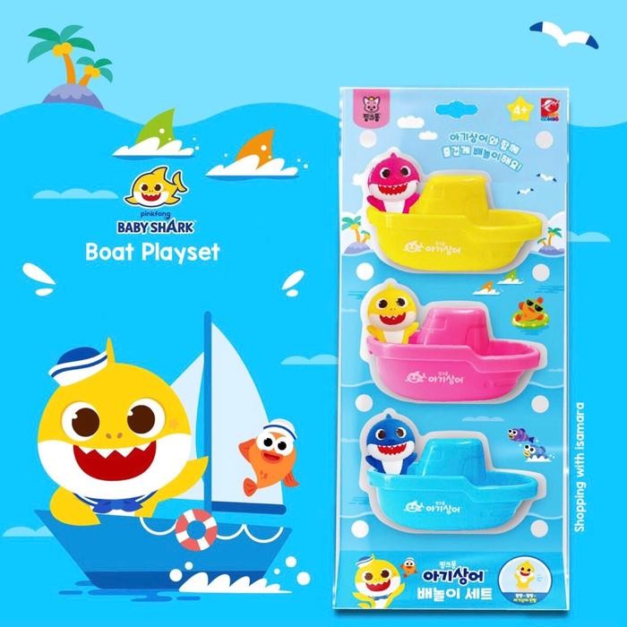 Rrady  Pinkfong Baby Shark Boat Playset / Mainan Kapal