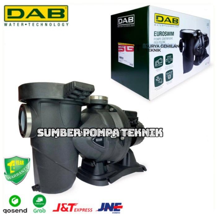 Pompa Kolam Renang 3Hp DAB Euroswim 300T Mesin Pompa Kolam Renang 380V