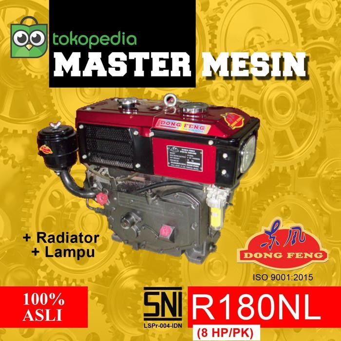 ready Mesin Diesel DONGFENG R180NL (Radiator+Lampu) (8 HP/PK)