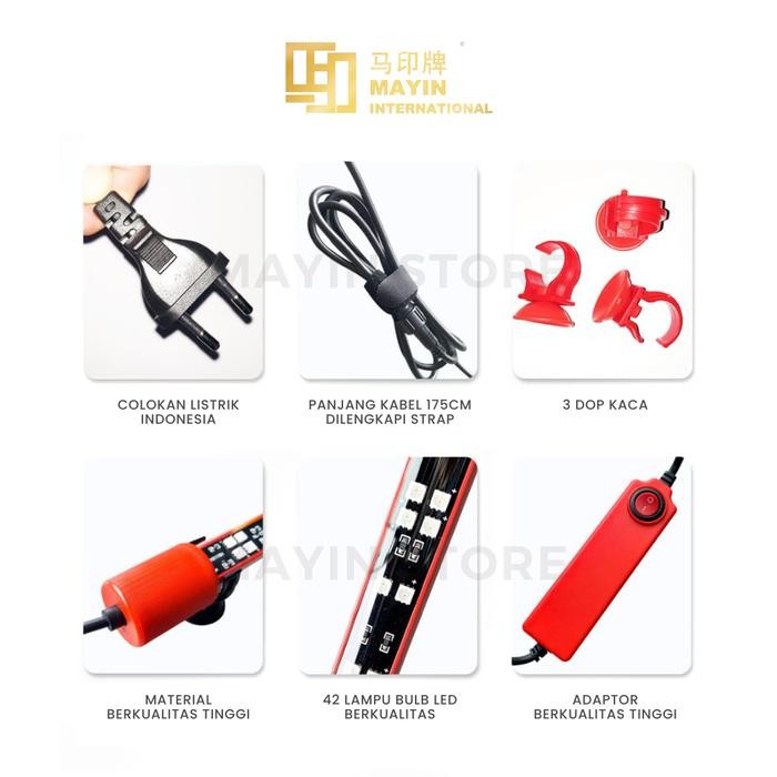 MAYIN LAMP VIEW 52CM LAMPU LED CELUP AQUARIUM IKAN AROWANA ARWANA KOKI