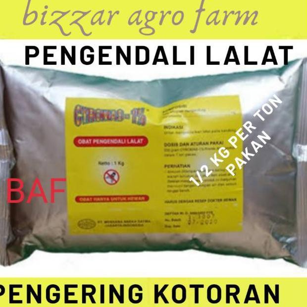PENGHILANG BAU KOTORAN UNGGAS ANTI LALAT CYROMAS PLUS CYROMAZIN 1%