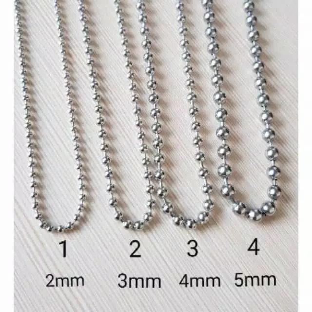 kalung biji lada/kalung titanium/kalung pria *